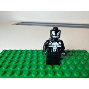 LEGO Minifigure Unisex OS Venom Marvel Super Heroes Spider-Man Black White